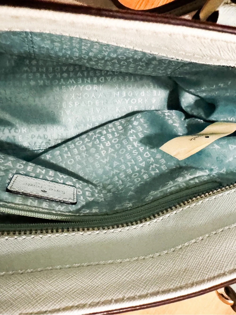 Kate Spade New York Light Blue Saffiano Leather Tote Bag